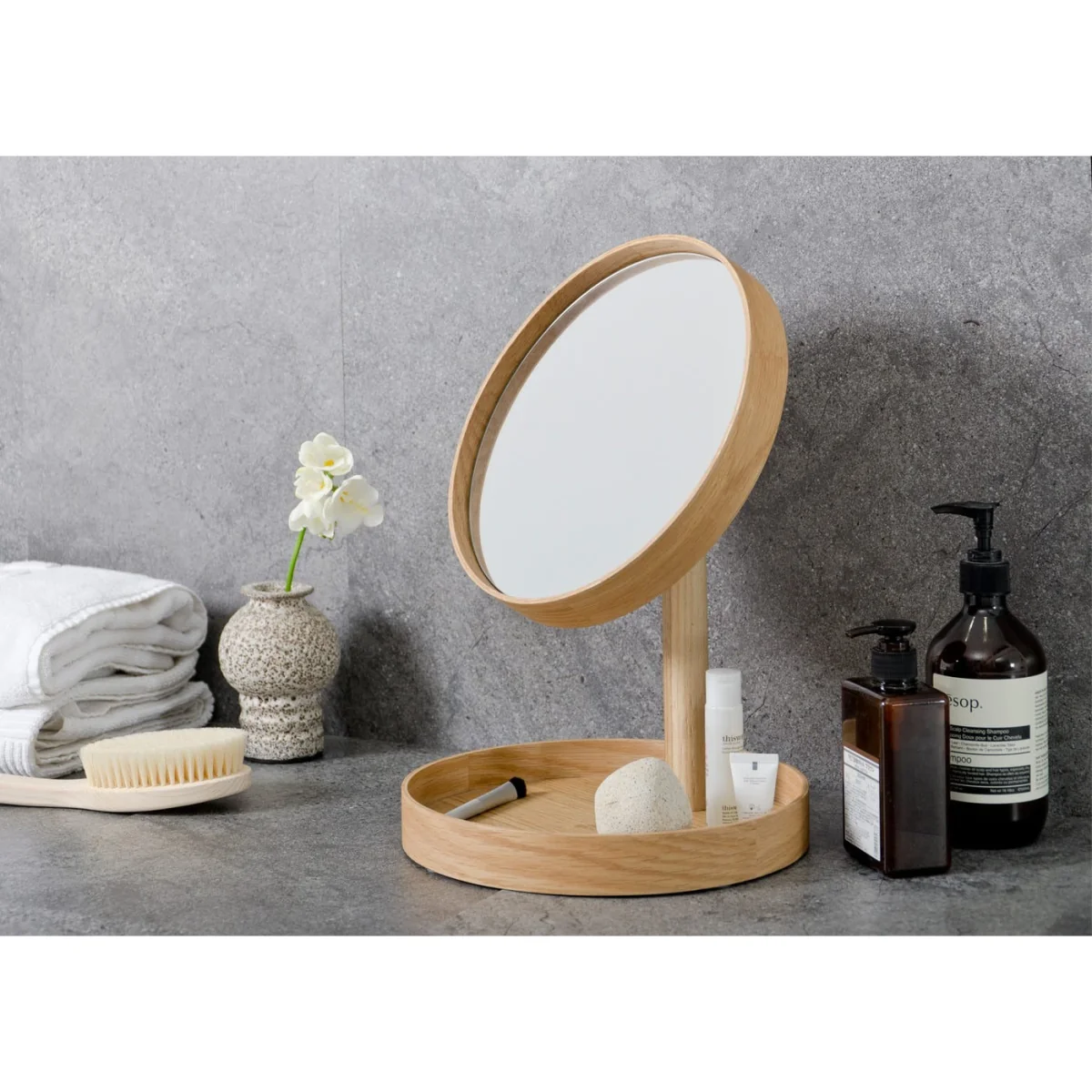 Wireworks Look Magnify Mirror Walnut - Heal's UK Furniture – image 4