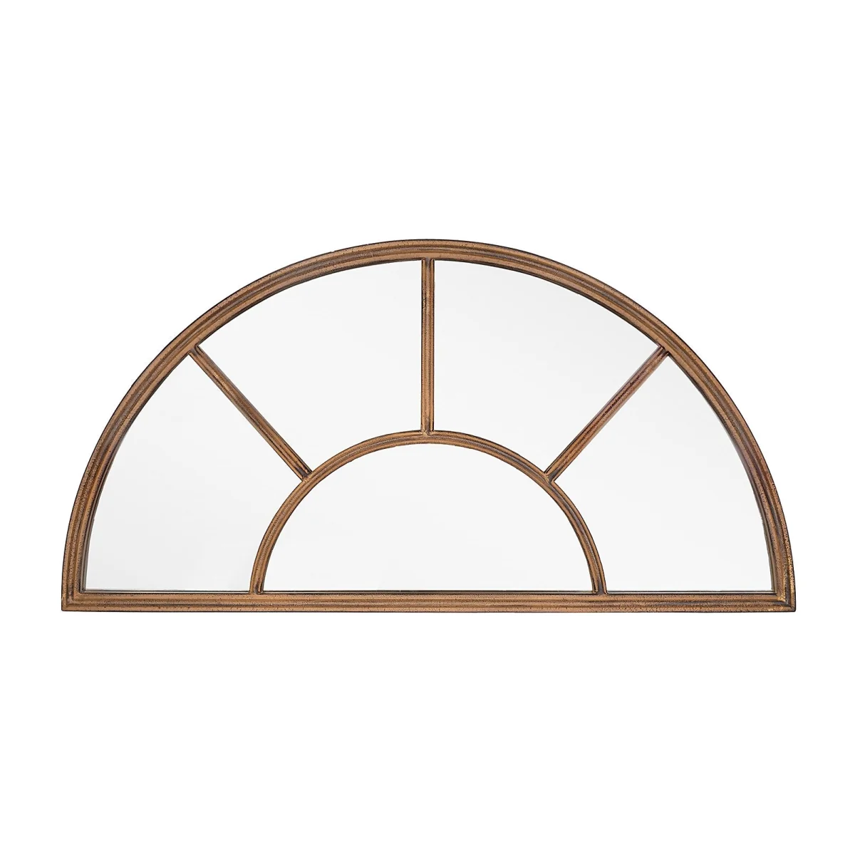 Half Moon Aged Arch Garden Mirror