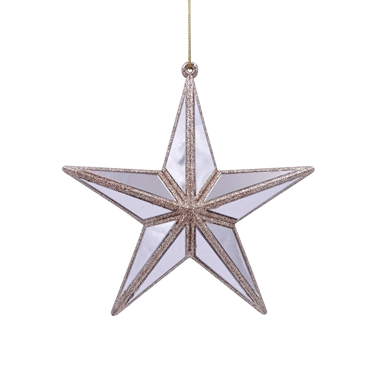Gold Mirror Star Christmas Tree Decoration