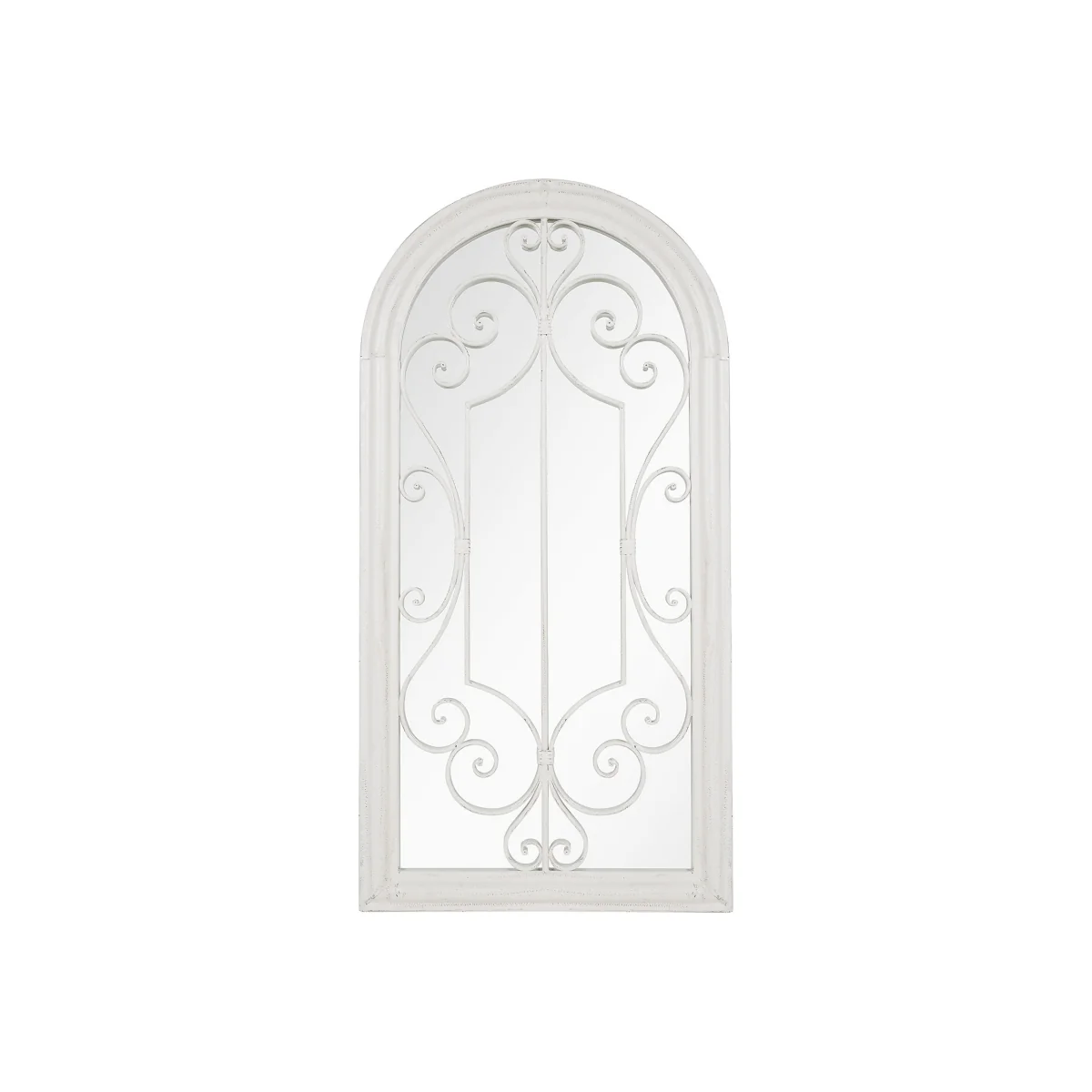 Scrolled Arch Garden Mirror