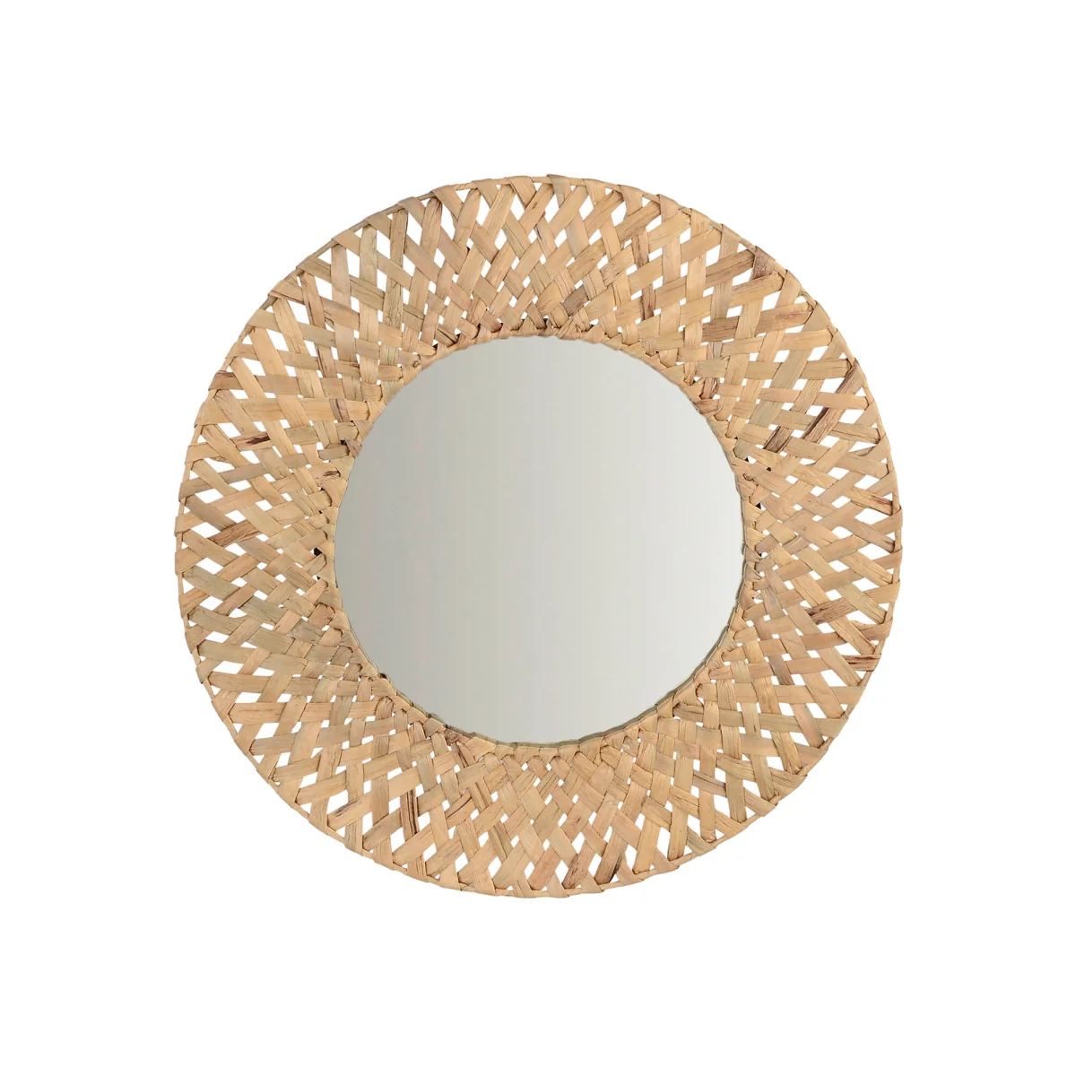 Mumbai Natural Woven Round Mirror