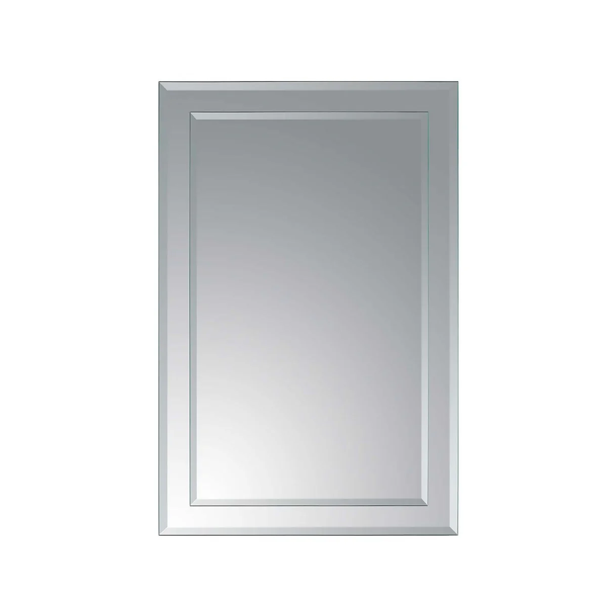Bibury Bevelled Edge Rectangular Mirror on Mirror - 400x600mm