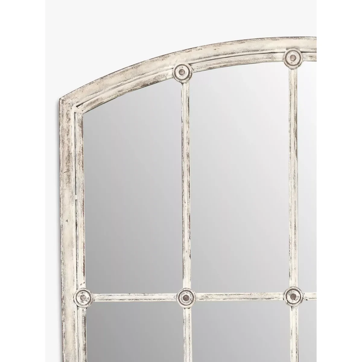 One.World Fairfield Arched Metal Wall Mirror, 137 x 75cm, White – image 2