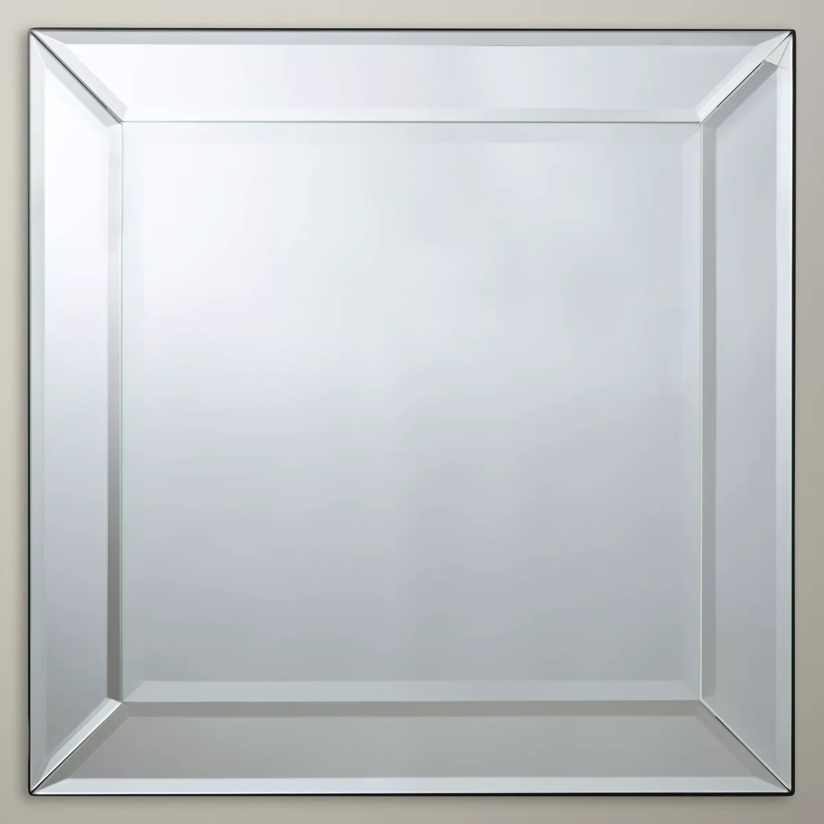 John Lewis & Partners Bevel Simple Mirror, 50 x 50cm, Clear – image 1