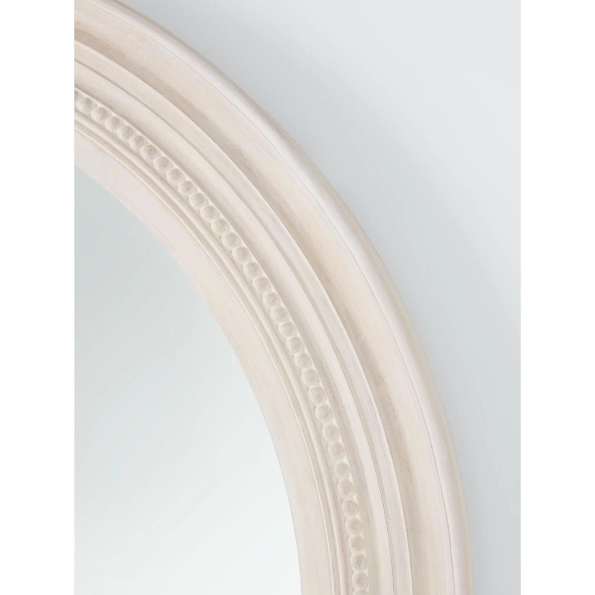 John Lewis Hand-Carved Coastal Wood Frame Round Wall Mirror, 80cm, White Wash – image 2