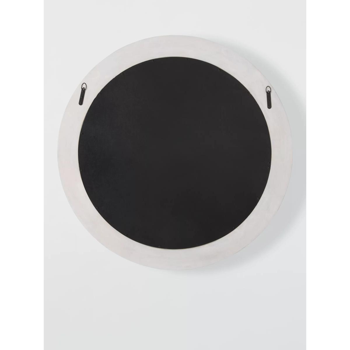 John Lewis Hand-Carved Coastal Wood Frame Round Wall Mirror, 80cm, White Wash – image 3