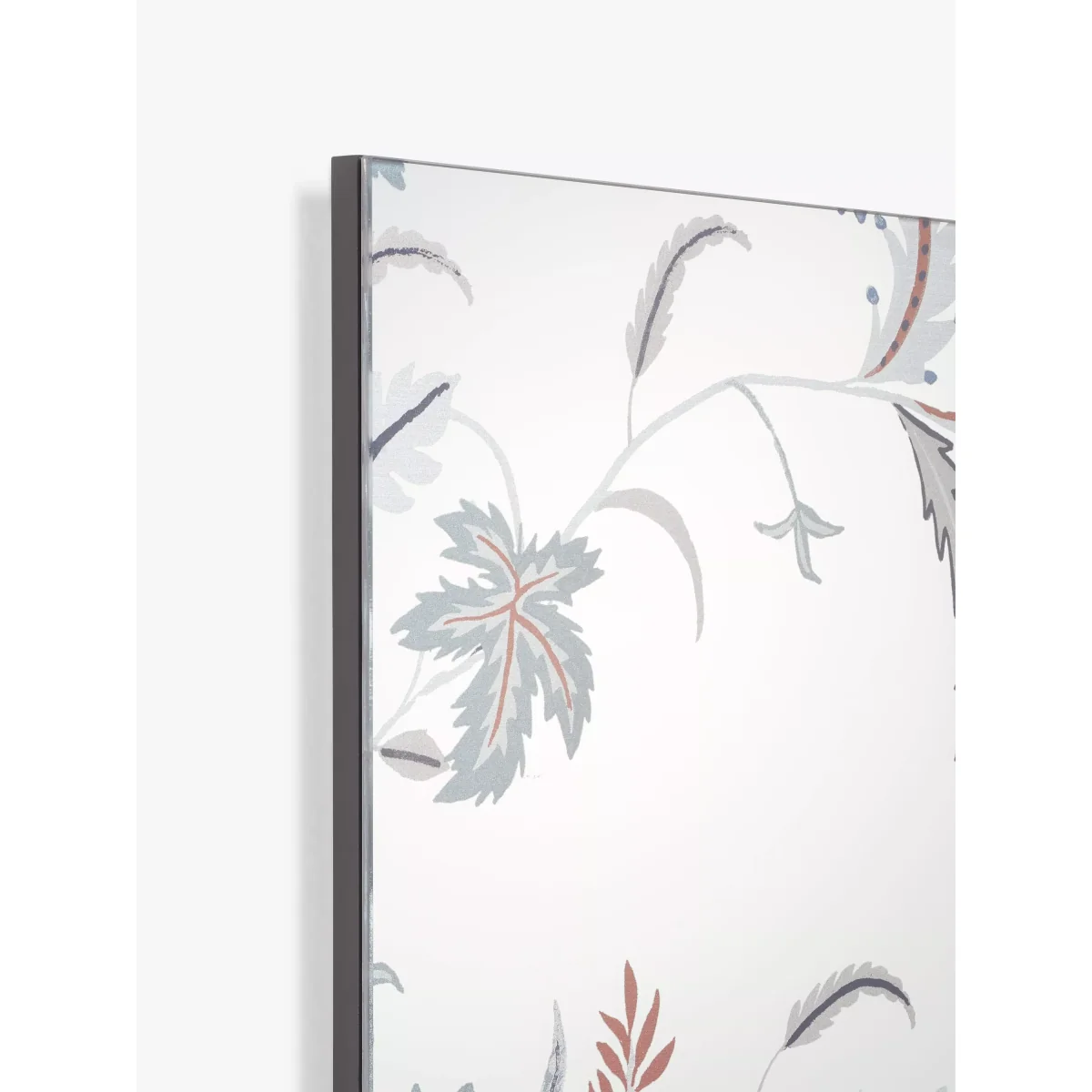 John Lewis Printed Leaf Pattern Wall Mirror, 100 x 30cm, Clear/Multi – image 2