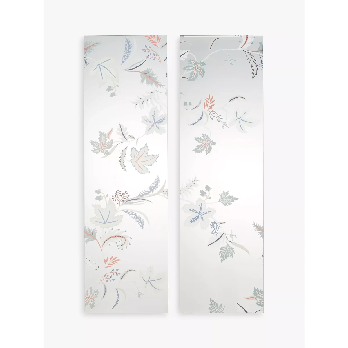 John Lewis Printed Leaf Pattern Wall Mirror, 100 x 30cm, Clear/Multi – image 4