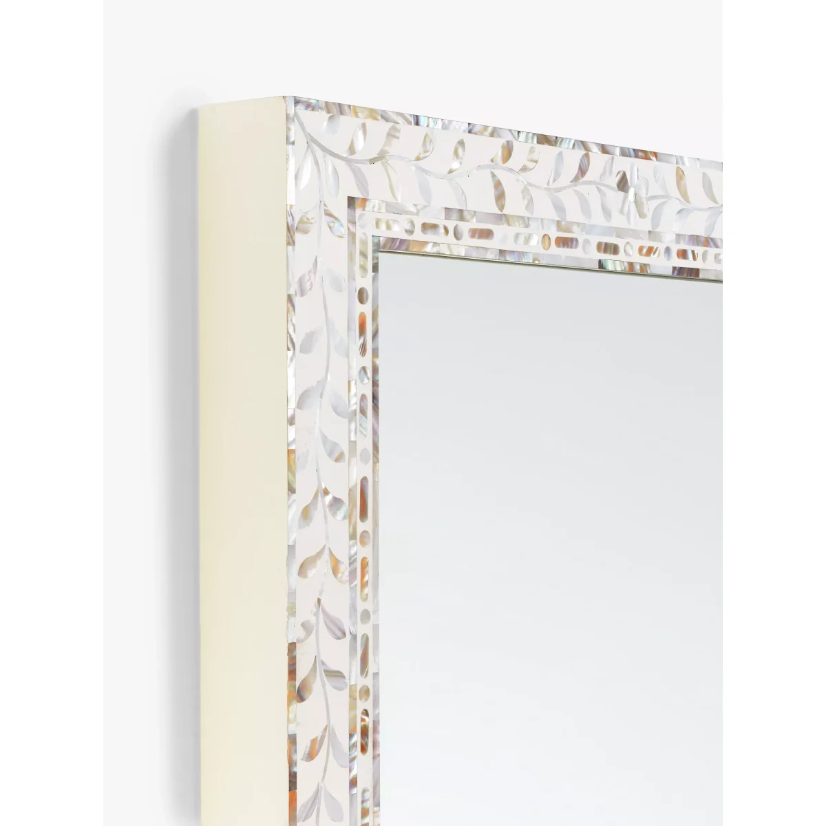 John Lewis Mother Of Pearl Frame Leaner/ Wall Mirror, 180 x 65cm – image 2