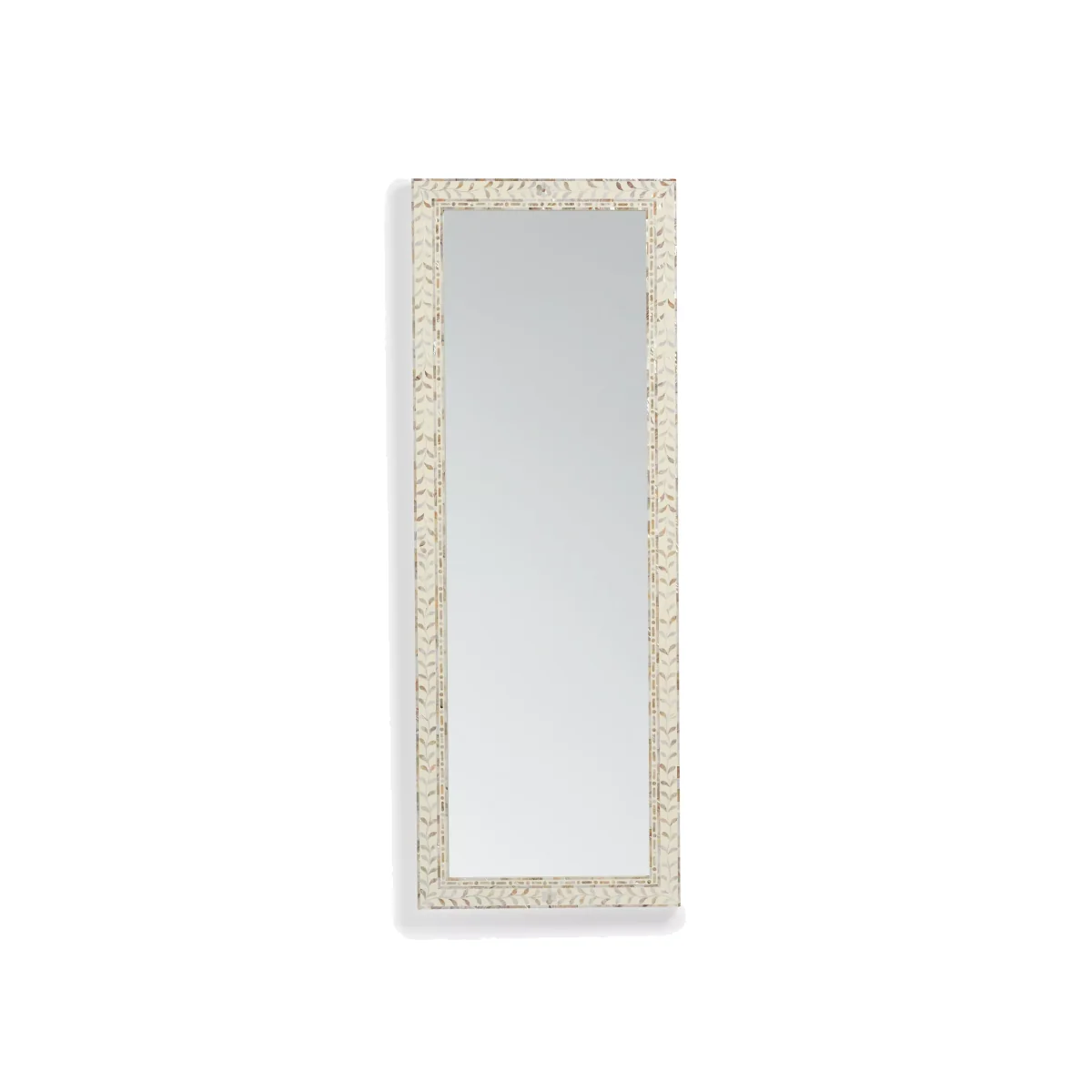 John Lewis Mother Of Pearl Frame Leaner/ Wall Mirror, 180 x 65cm – image 1