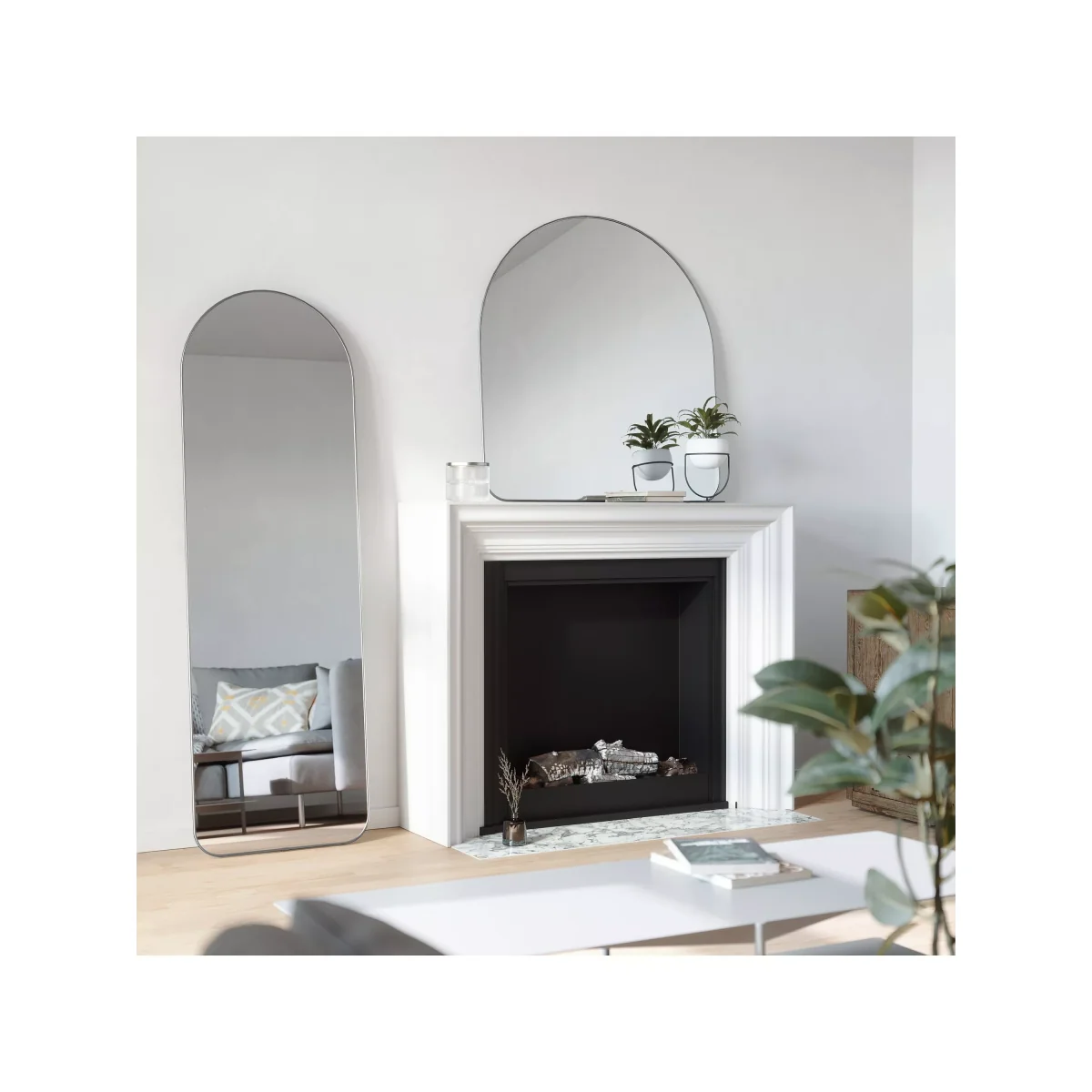 Umbra Hubba Arch Leaner Mirror, 158 x 51cm, Titanium – image 5