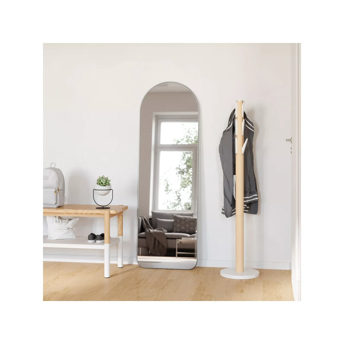 Umbra Hubba Arch Leaner Mirror, 158 x 51cm, Titanium – image 6