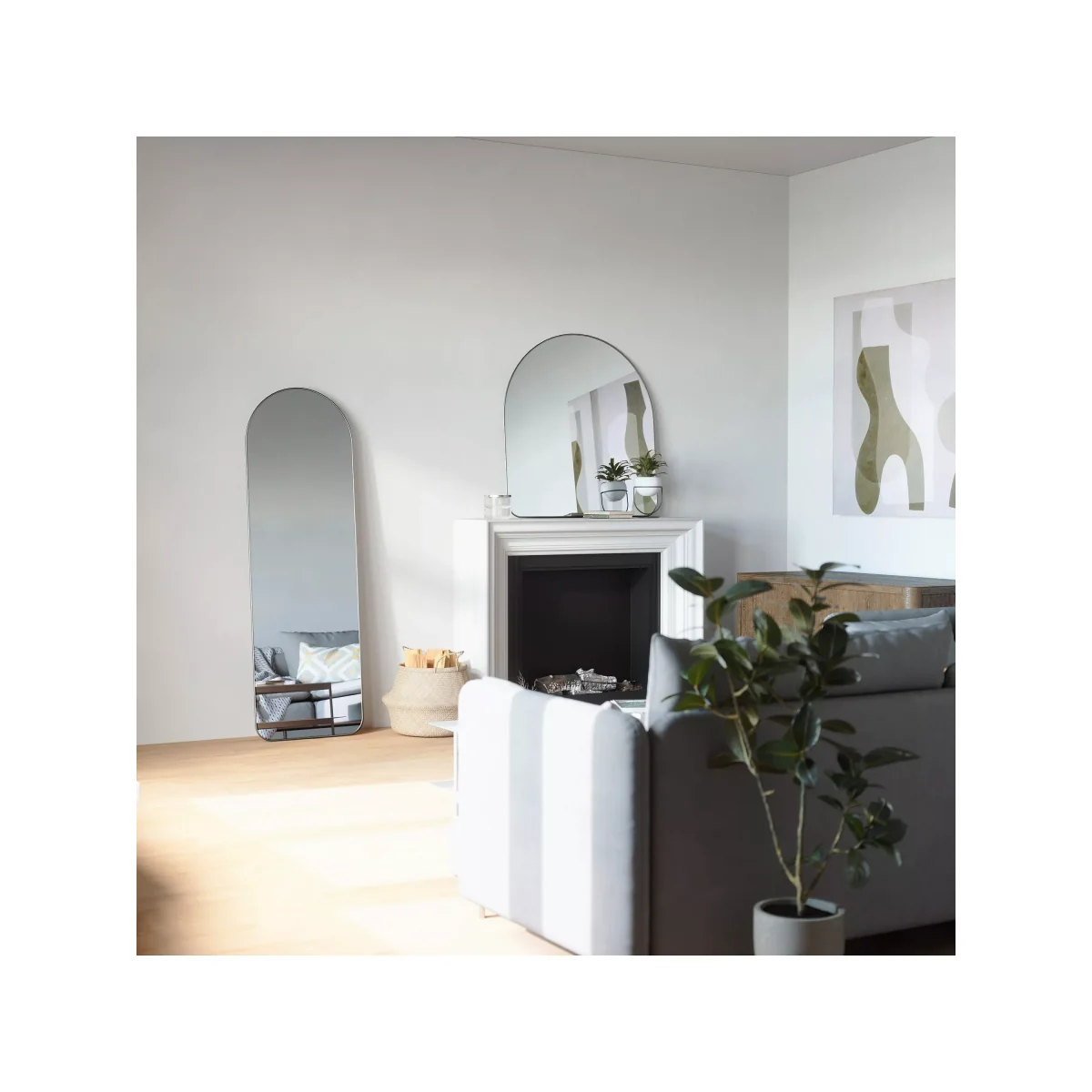 Umbra Hubba Arch Leaner Mirror, 158 x 51cm, Titanium – image 7