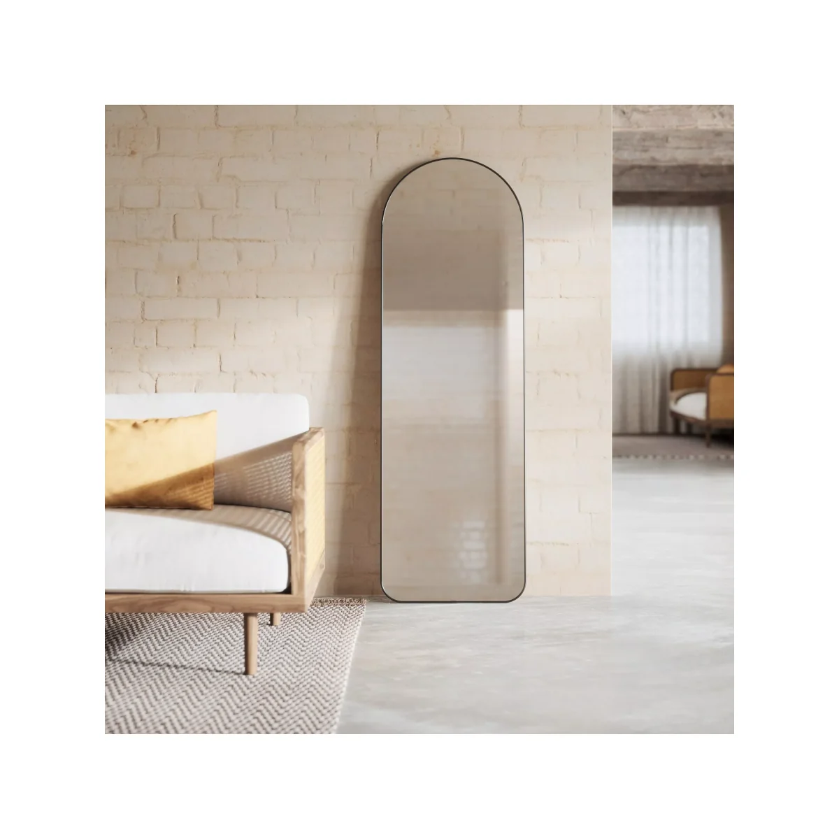 Umbra Hubba Arch Leaner Mirror, 158 x 51cm, Titanium – image 10