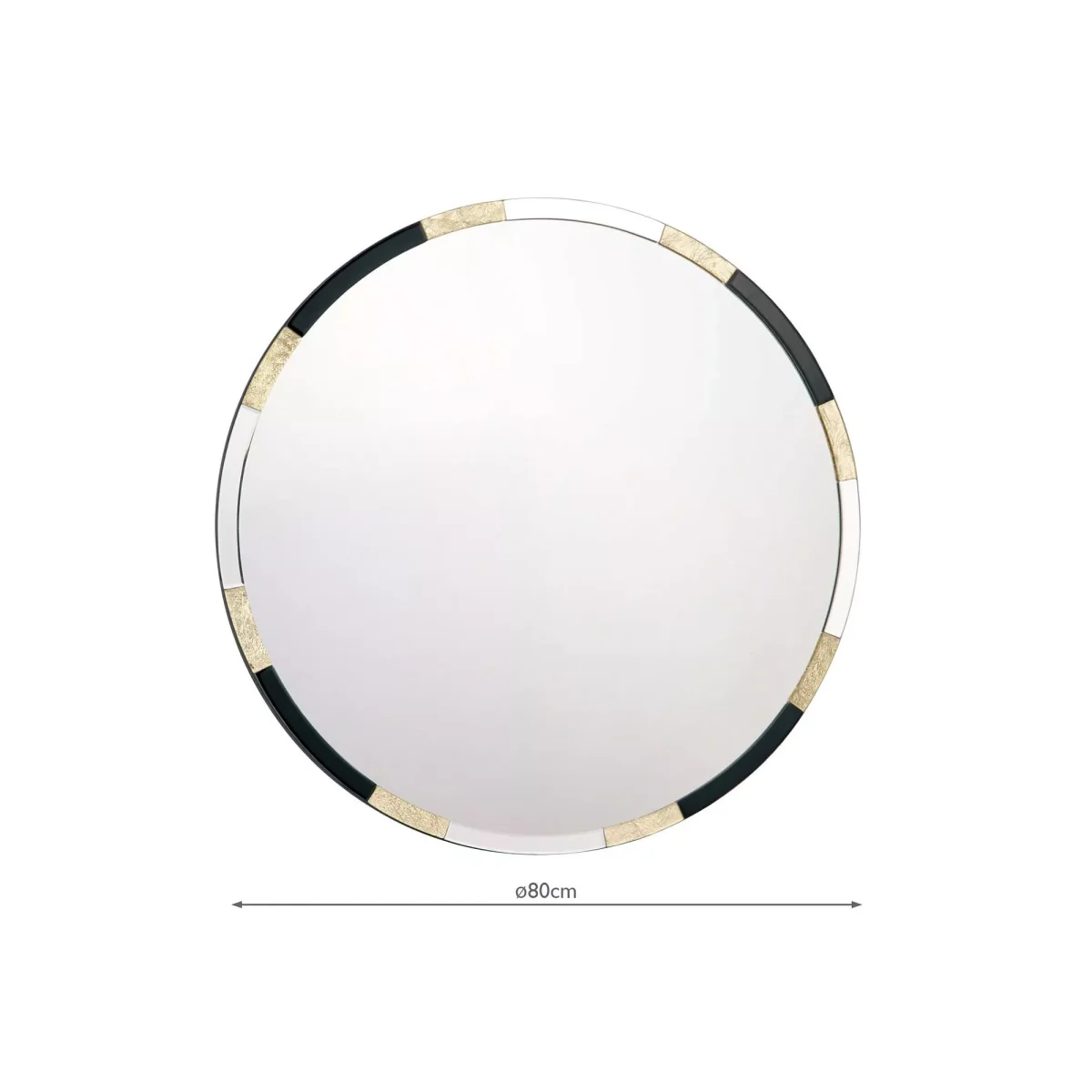Där Gadany Round Wall Mirror, 80cm, Gold/Black – image 4