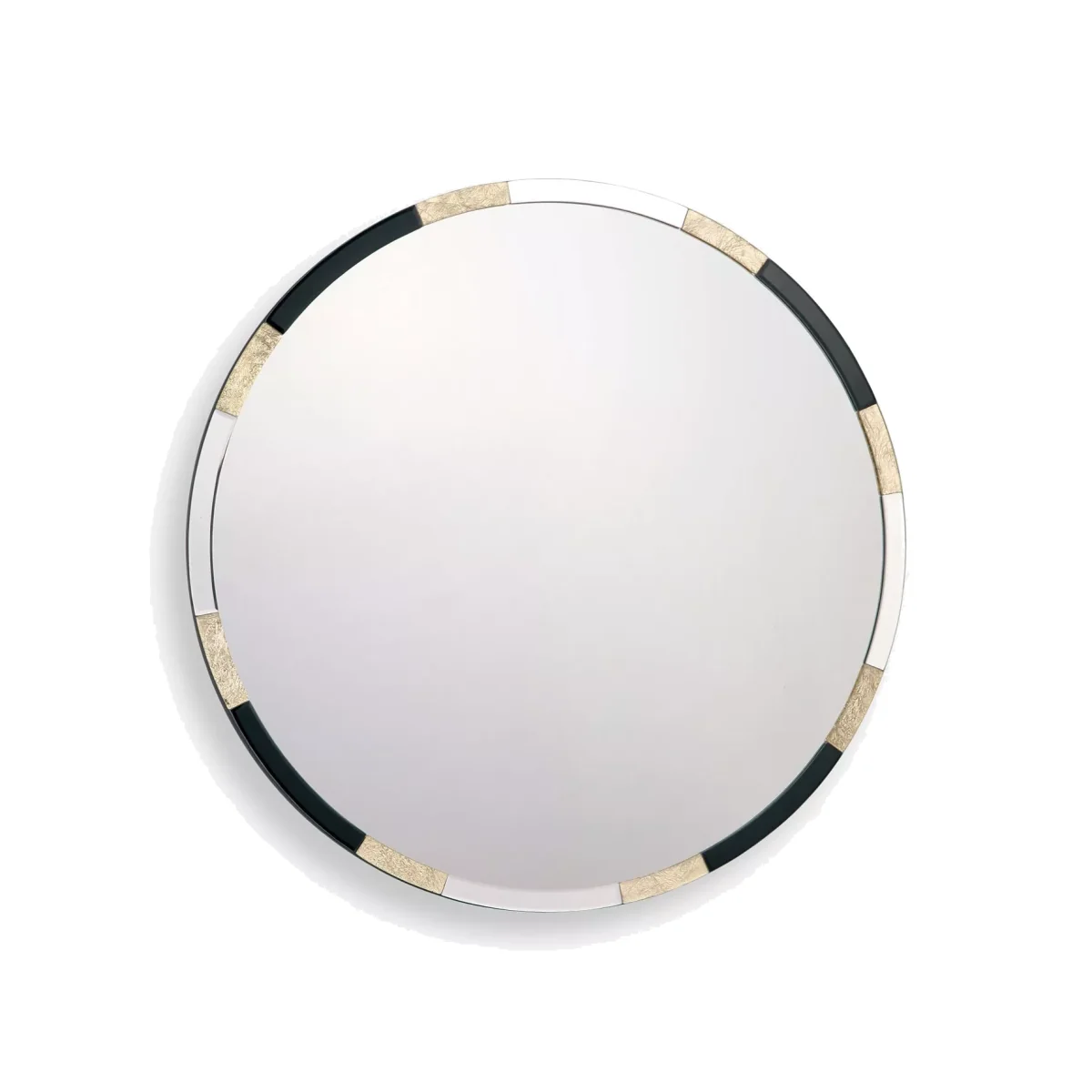 Där Gadany Round Wall Mirror, 80cm, Gold/Black – image 1