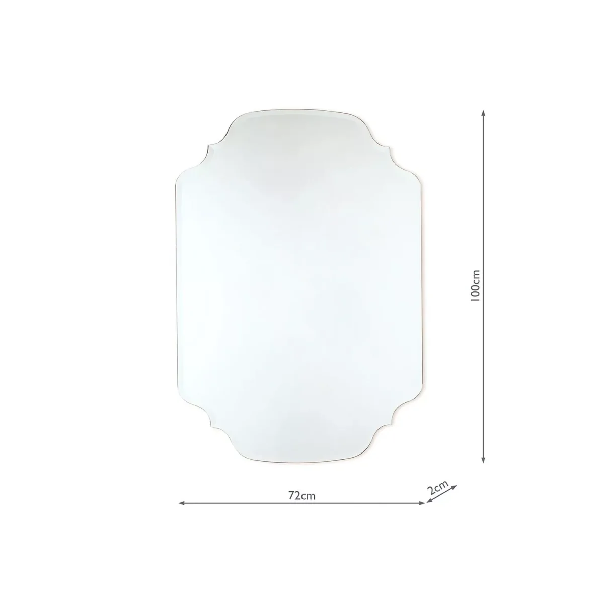 Laura Ashley Rochelle Bevelled Glass Wall Mirror, 72 x 100cm, Clear – image 4