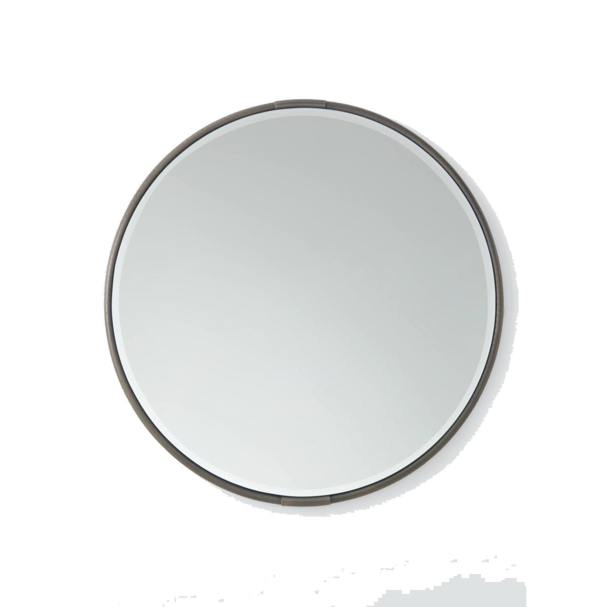 John Lewis Knurl Metal Frame Round Wall Mirror, 63cm – image 1
