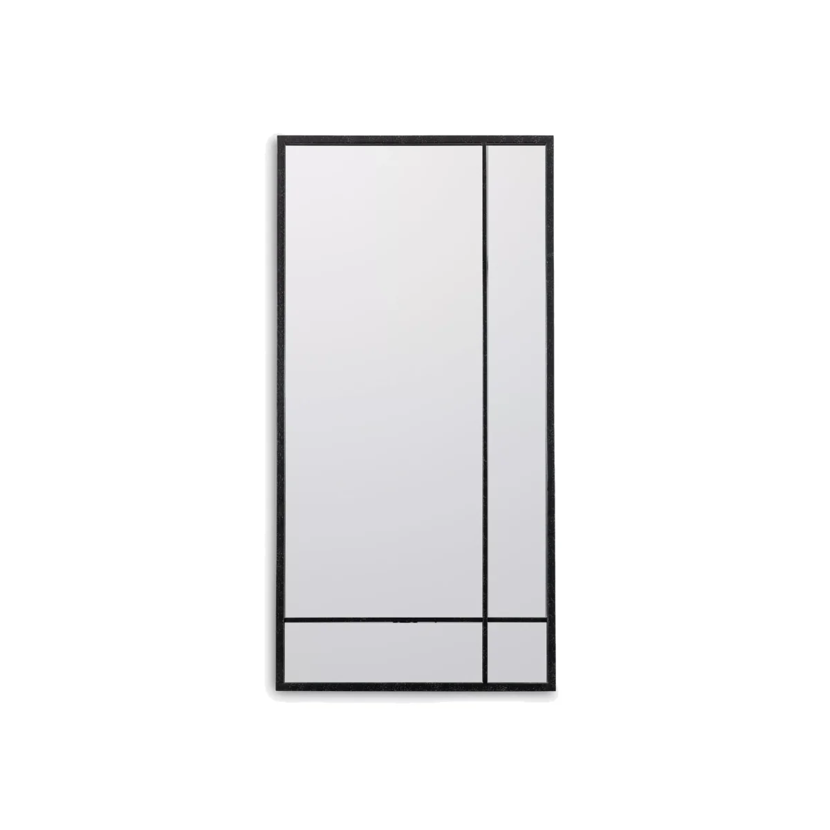 Fruili Rectangular Metal Frame Wall Mirror, 100 x 50cm, Black – image 1