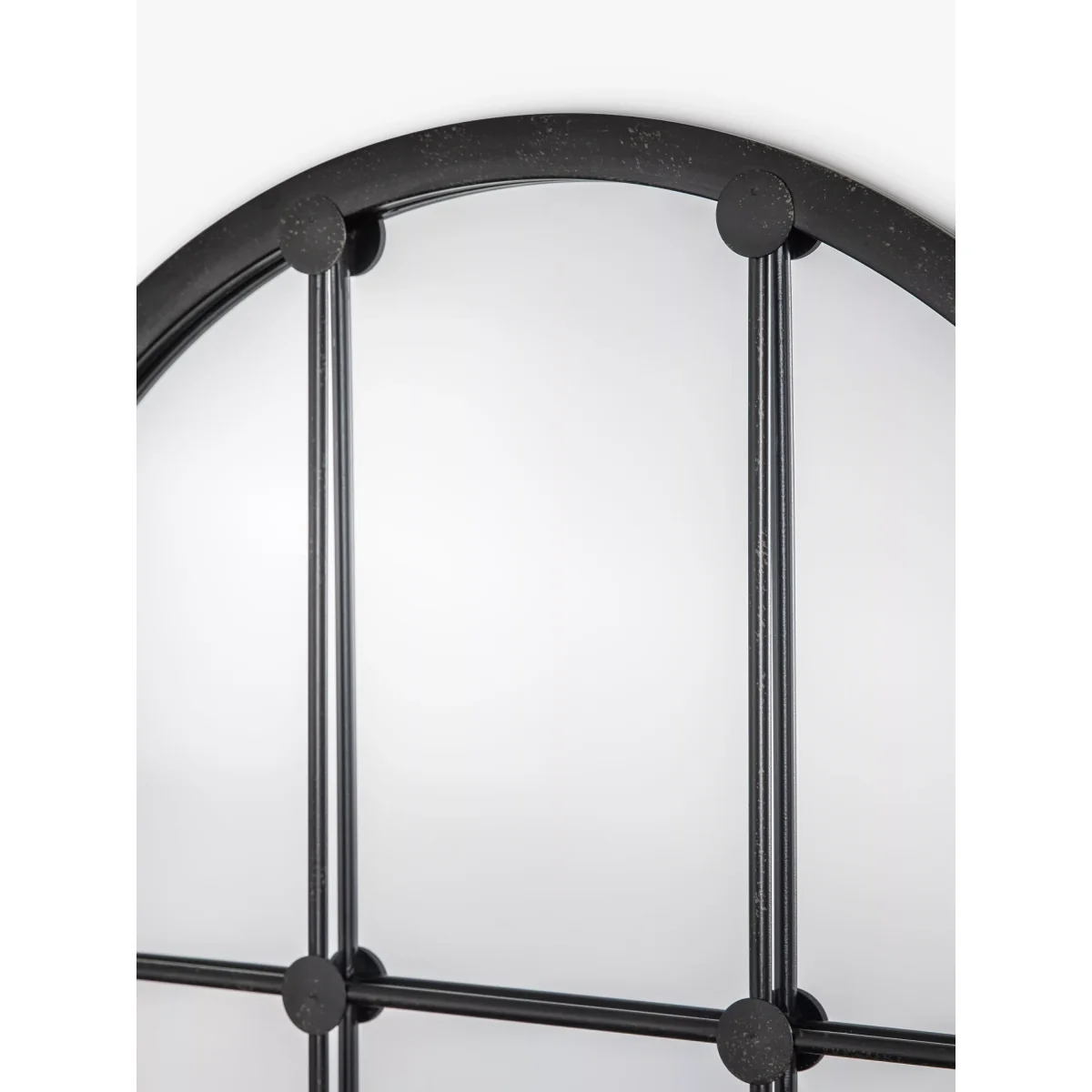John Lewis & Partners Metal Frame Arched Wall Mirror, 153 x 60cm, Black – image 3