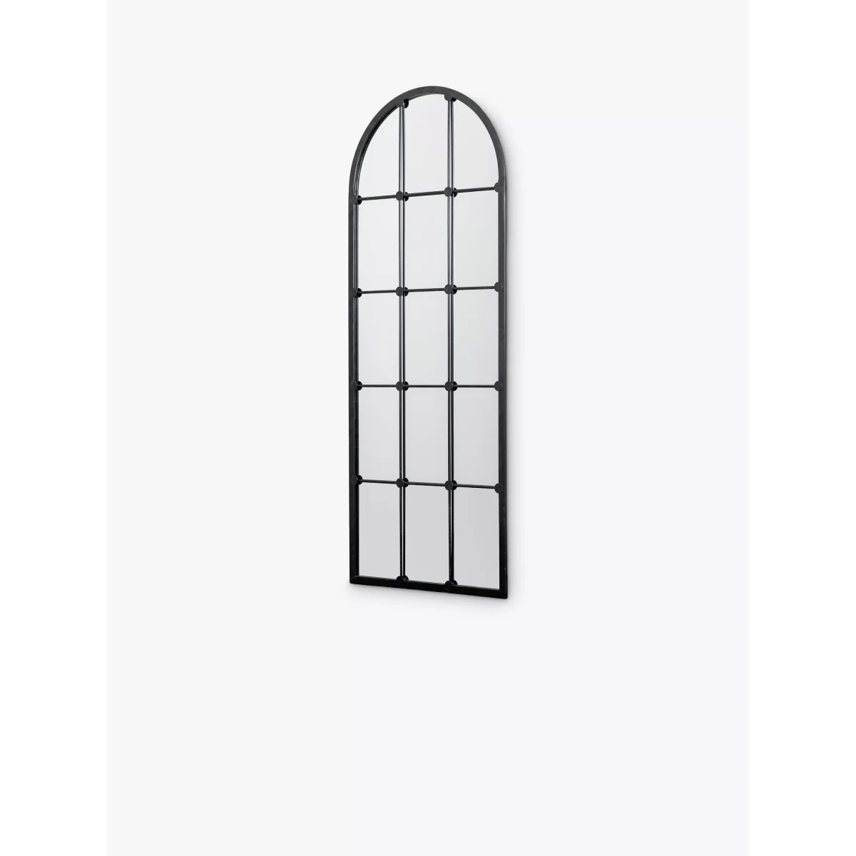 John Lewis & Partners Metal Frame Arched Wall Mirror, 153 x 60cm, Black – image 5