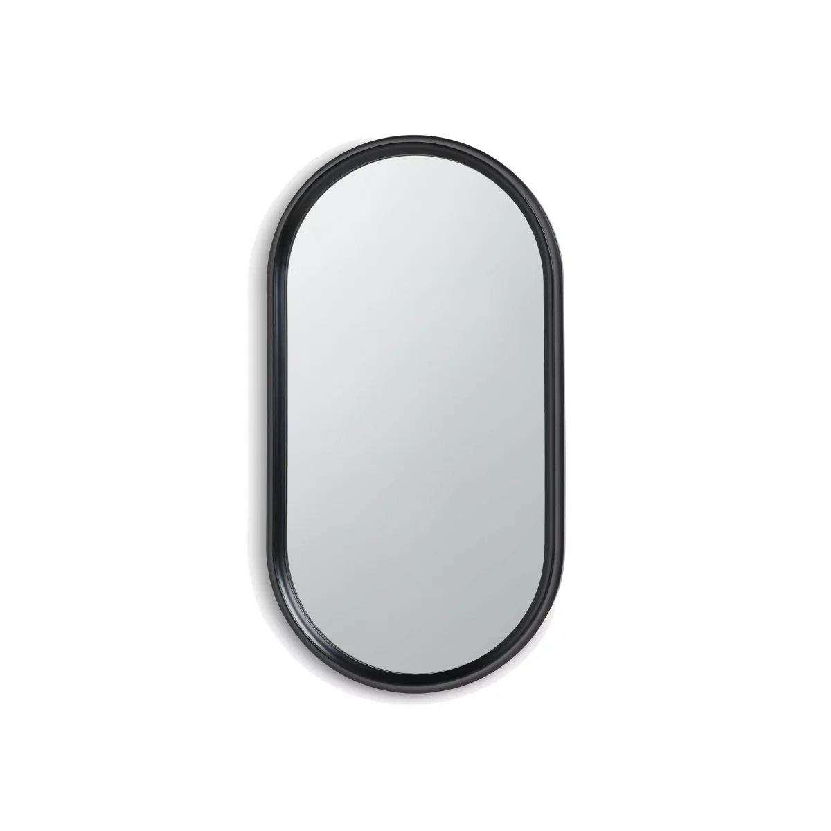 John Lewis Timeless Oval Wall Mirror, 75 x 40cm, Black – image 1