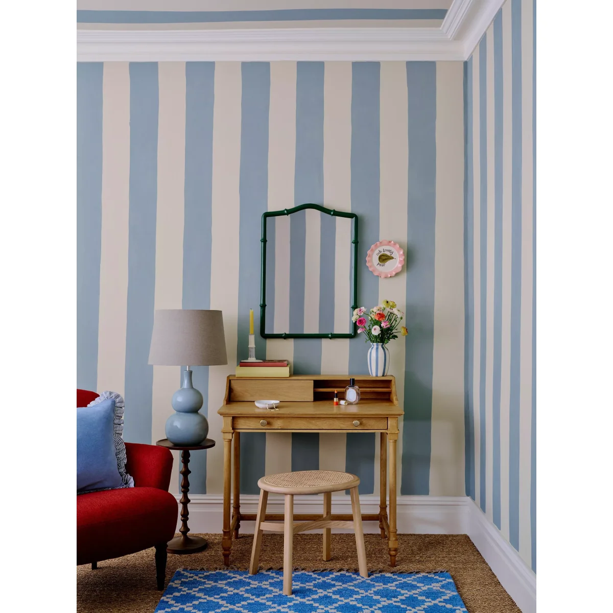 John Lewis Bamboo-Effect Wall Mirror, 75 x 54cm, Green – image 5