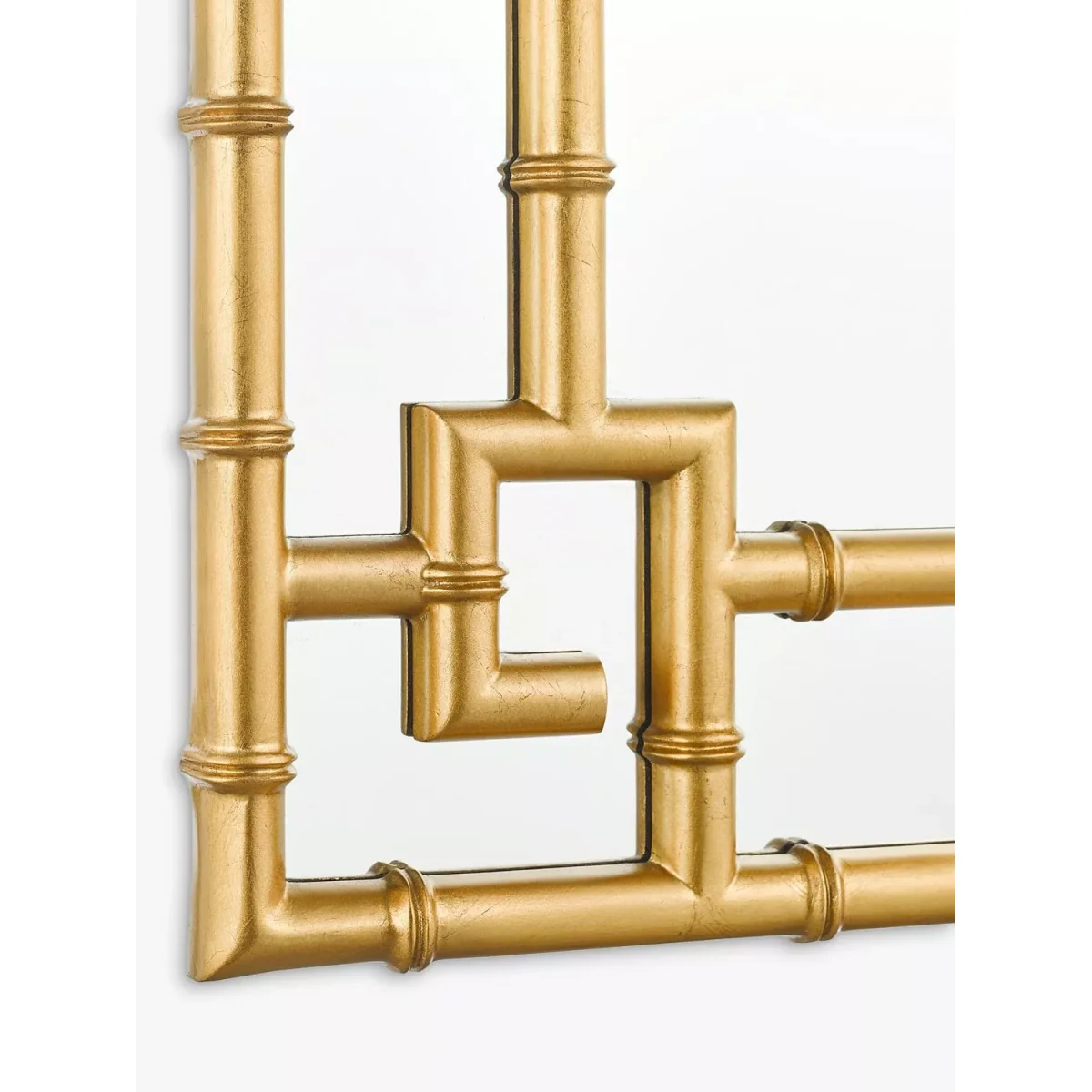 Laura Ashley Shawford Mock Bamboo Rectangular Wall Mirror, 107 x 81cm, Gold – image 3