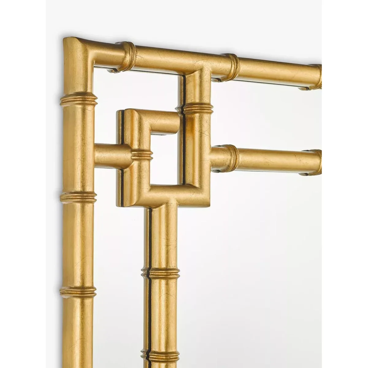 Laura Ashley Shawford Mock Bamboo Rectangular Wall Mirror, 107 x 81cm, Gold – image 4