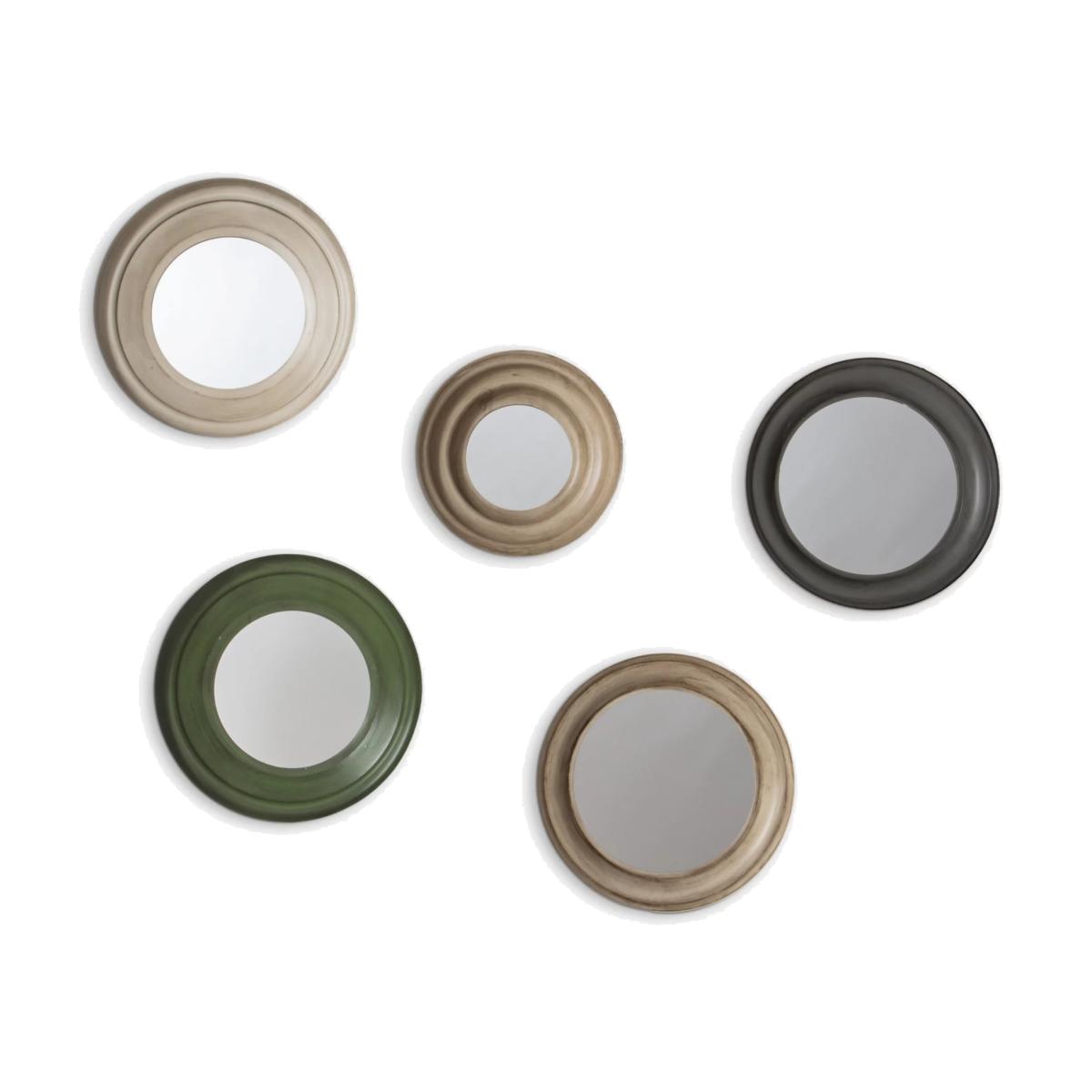 Gallery Direct Belmont Round Metal Wall Mirrors, Set of 5, Assorted – image 1