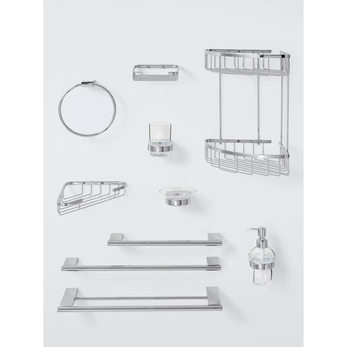 John Lewis Opus Wall-Mounted Magnifying Shaving Mirror, Chrome – image 5