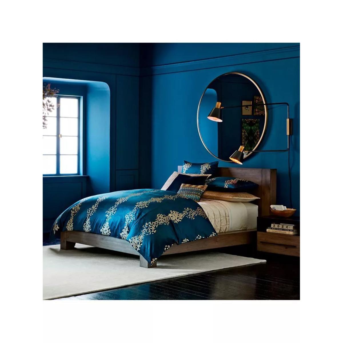 west elm Oversized Round Metal Frame Wall Mirror, 122cm, Antique Brass – image 4