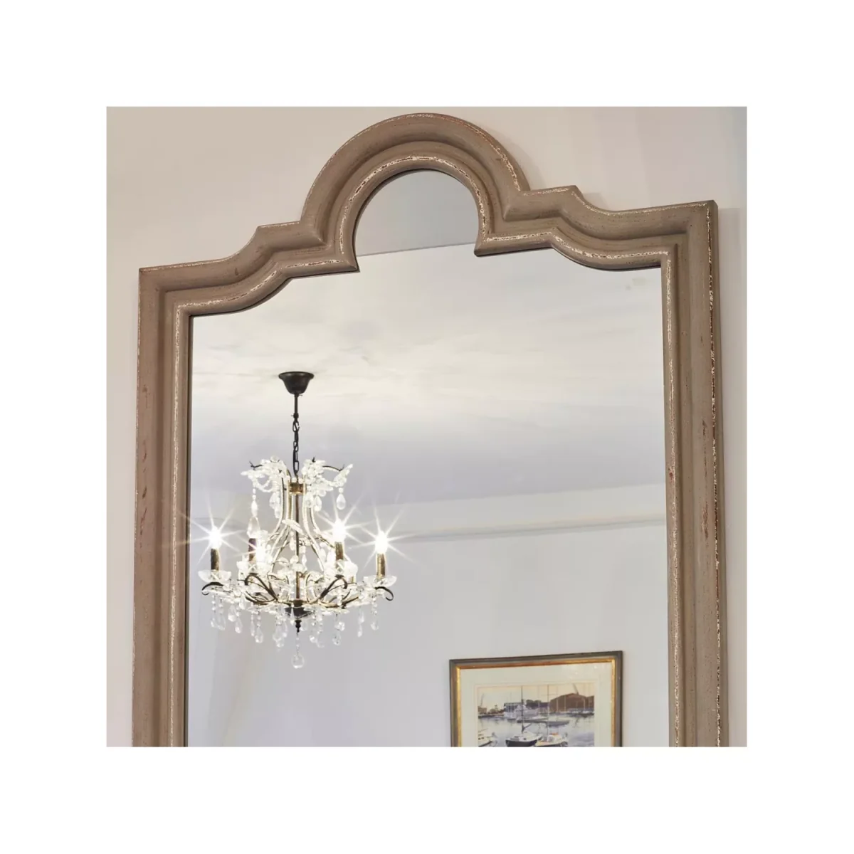 One.World Wilton Wood Wall Mirror, 122 x 92cm, Grey – image 2