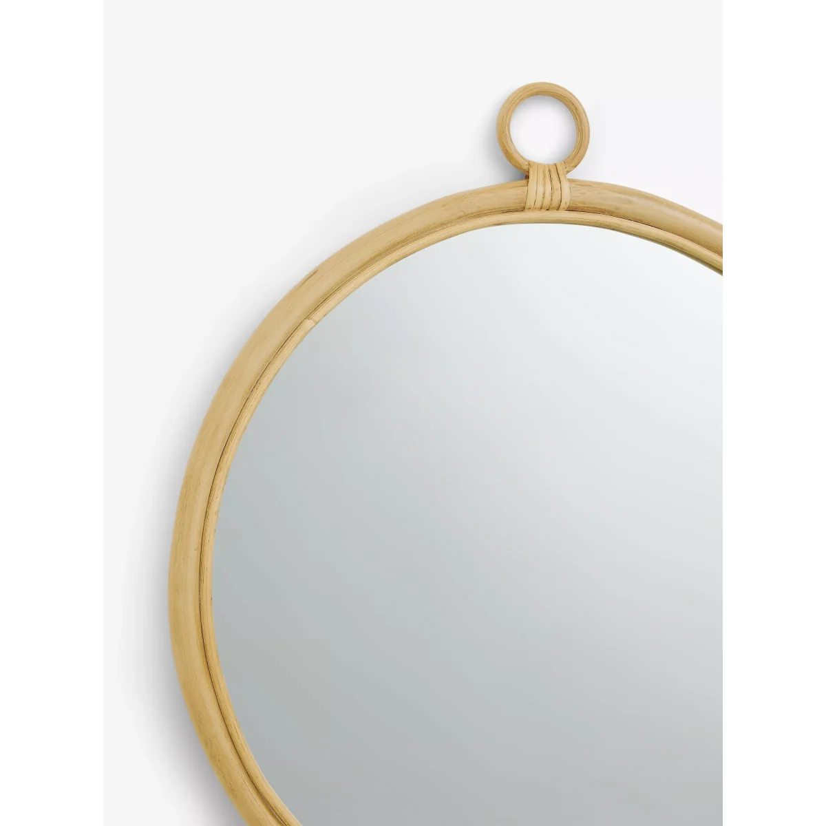 John Lewis Rattan Loop Round Wall Mirror, 52cm, Natural – image 2
