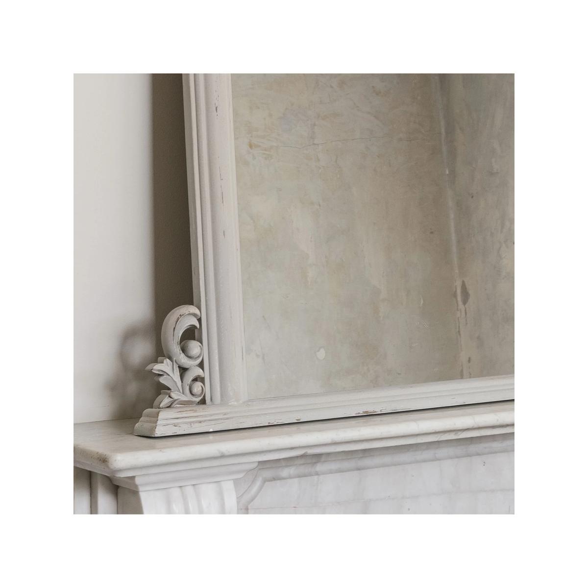 One.World Wilton Wood Frame Overmantle Wall Mirror, 138 x 135cm, Grey – image 3