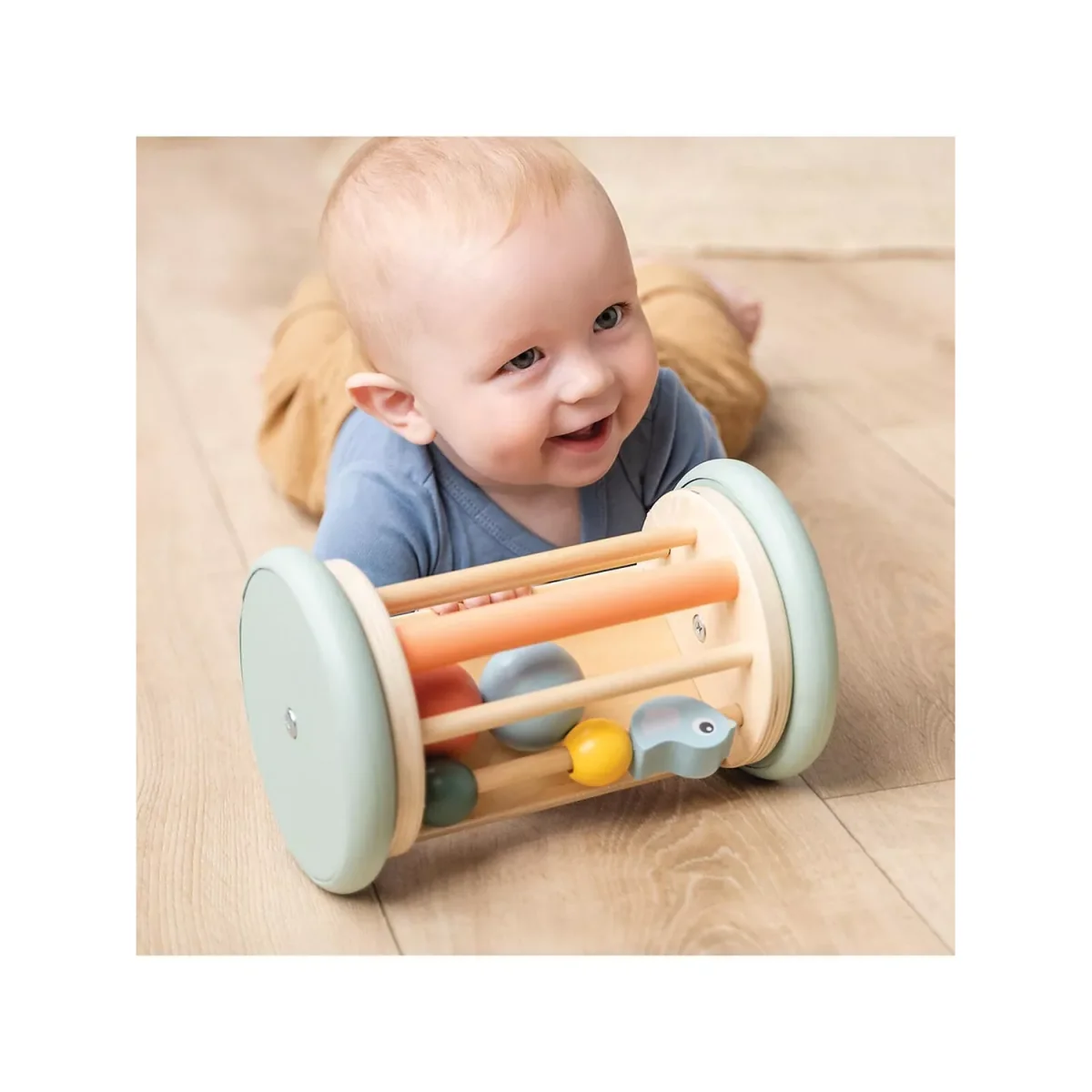 Done by Deer Wooden Rolling Activity Mirror, Birdie – image 5