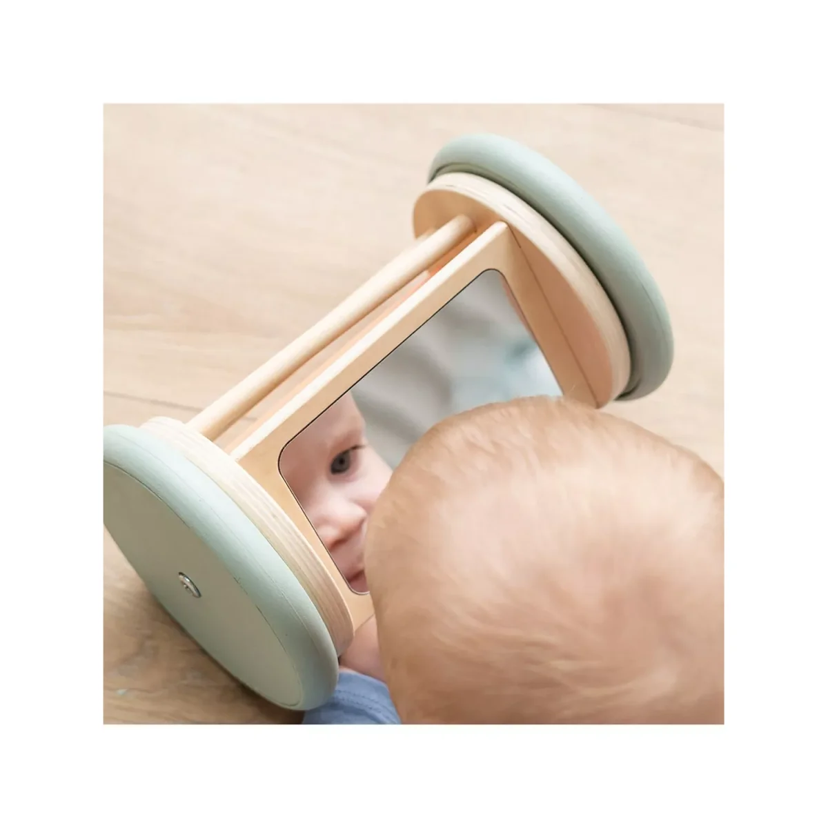Done by Deer Wooden Rolling Activity Mirror, Birdie – image 6