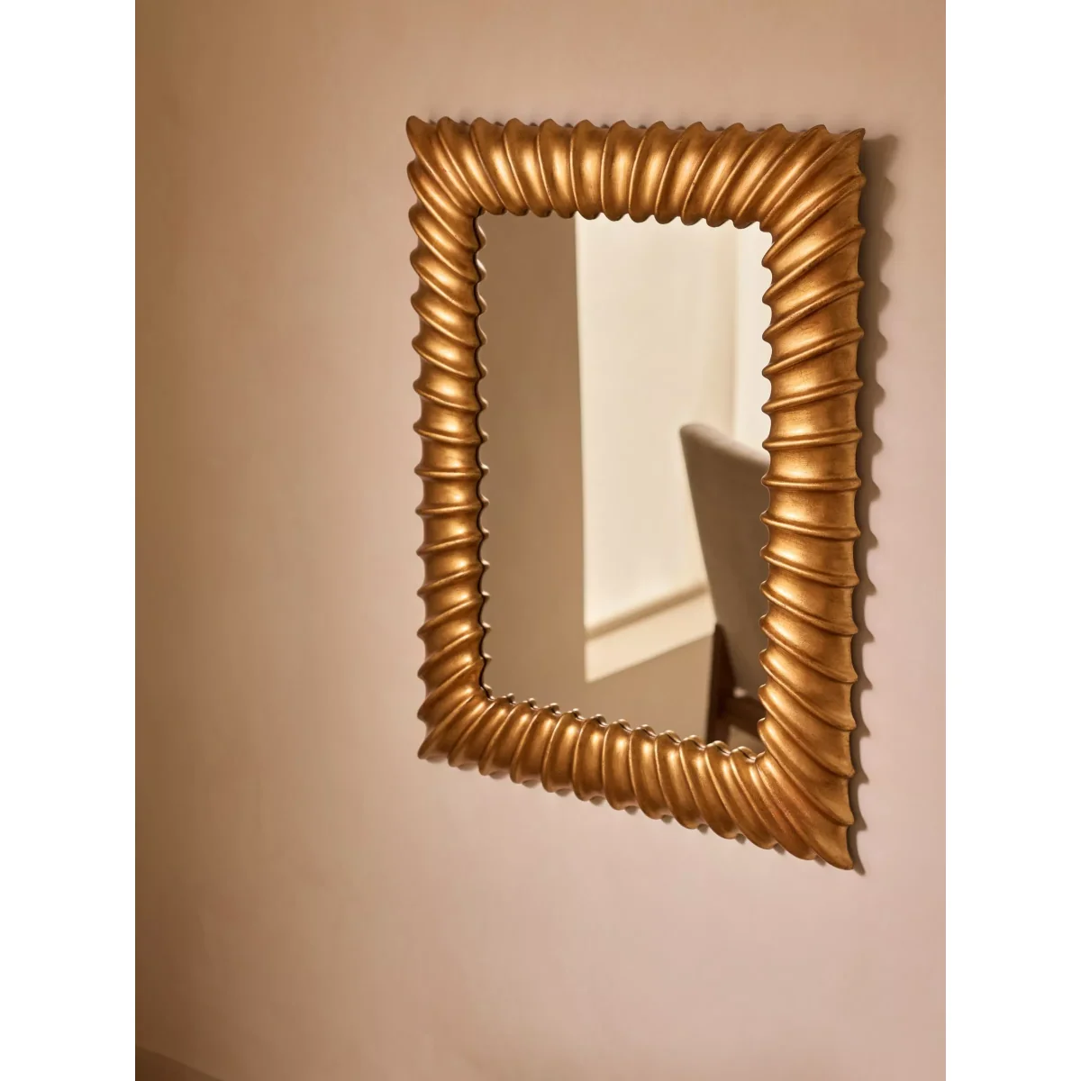 John Lewis Decorative Frame Wall Mirror, 85 x 65cm, Gold – image 2
