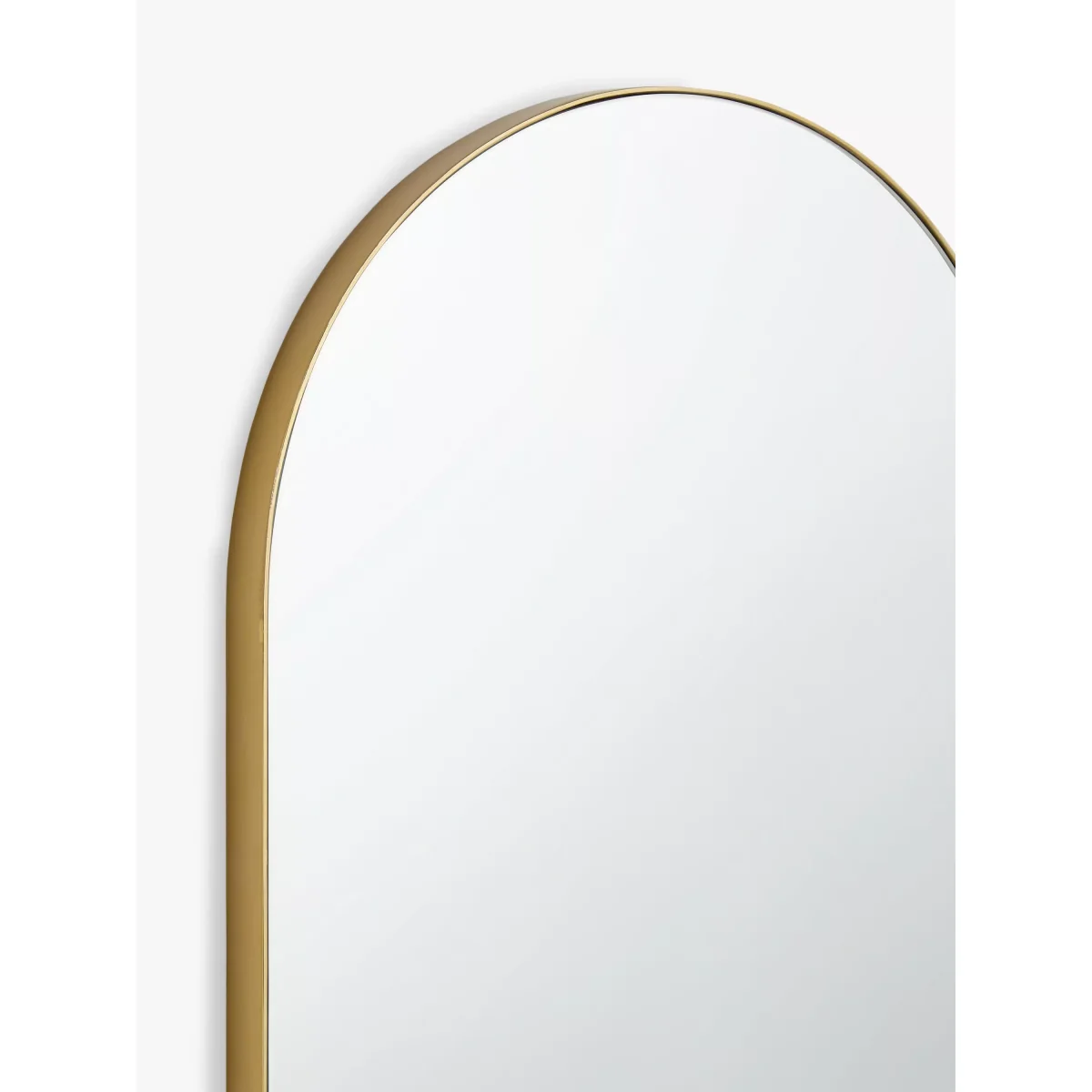 John Lewis + Swoon Mendel Lozenge Metal Frame Wood Inlay Wall Mirror, 125 x 45cm, Natural/Gold – image 3