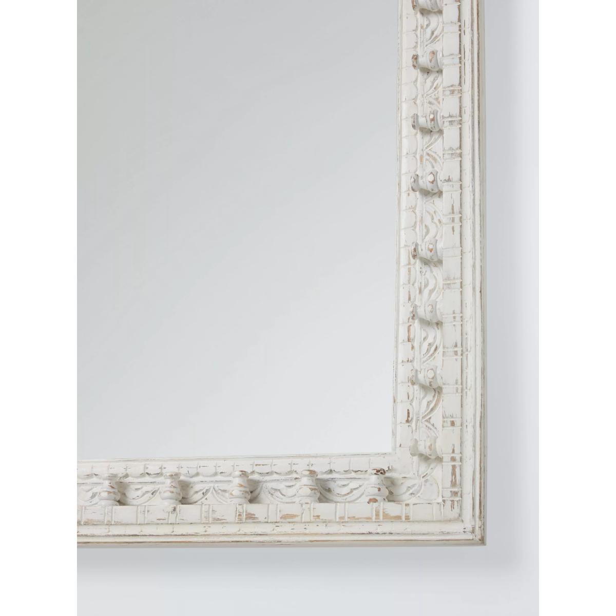 John Lewis Rajasthan Carved Wood Rectangular Wall Mirror, 70 x 50cm, FSC-Certified (Mango Wood), White – image 2