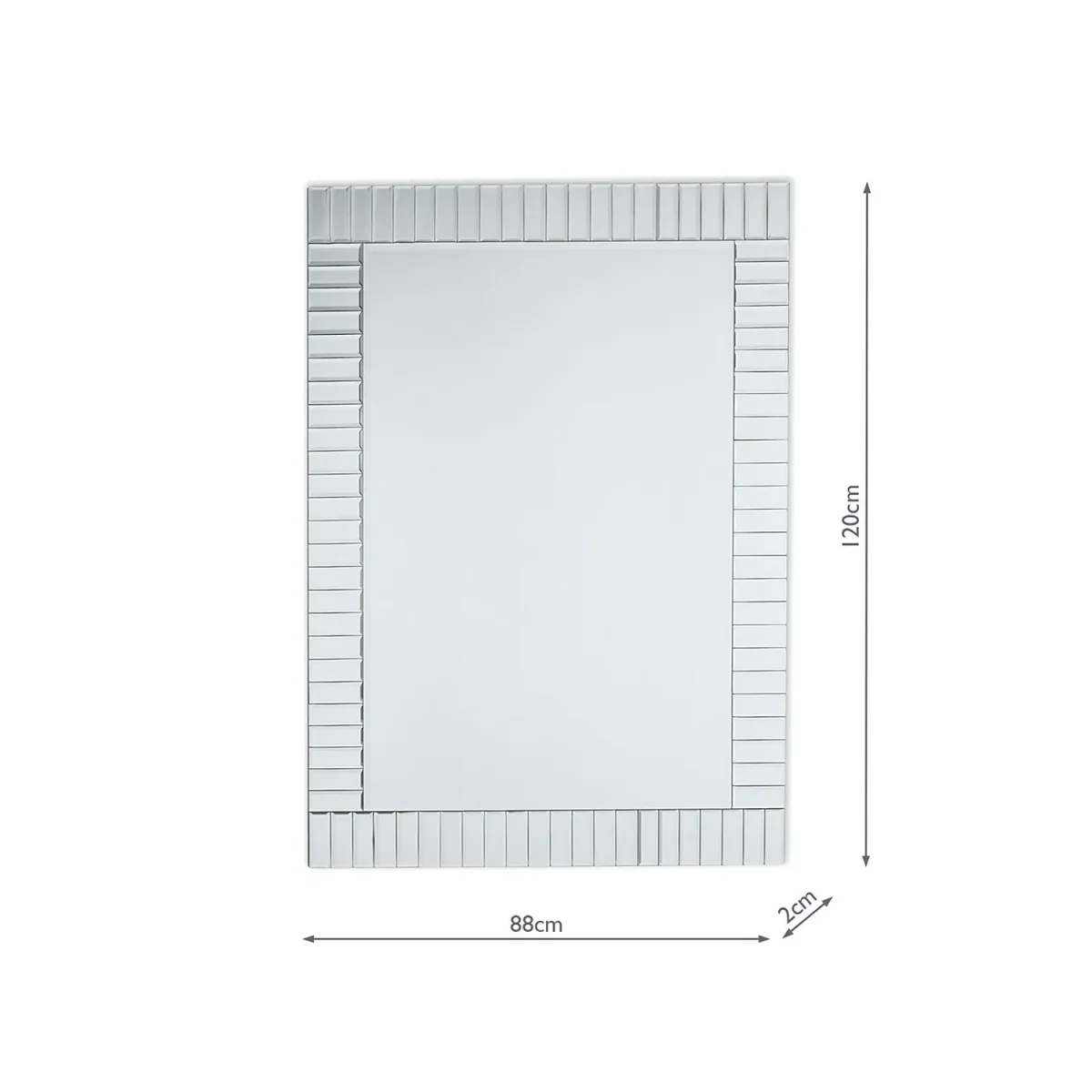 Laura Ashley Capri Bevelled Glass Rectangular Wall Mirror, Clear – image 4