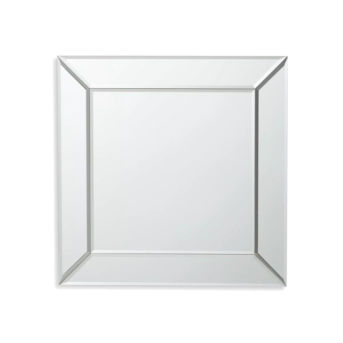 John Lewis Simple Bevelled Glass Square Wall Mirror, 50cm, Clear – image 1