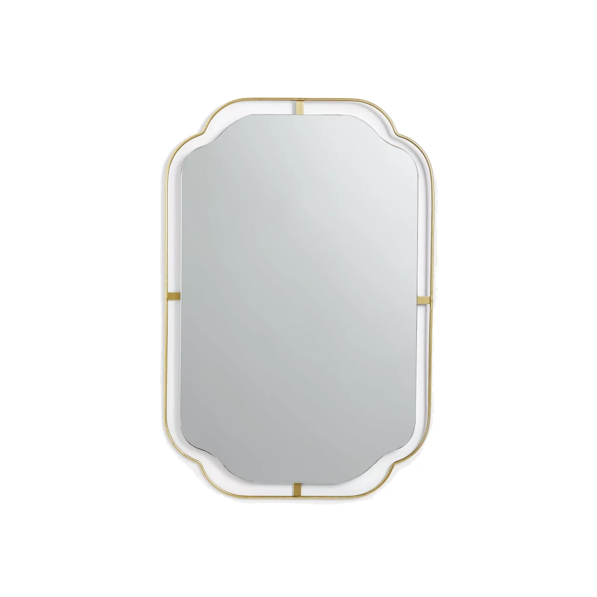 John Lewis Floating Metal Wall Mirror, 76 x 51cm, Gold – image 1