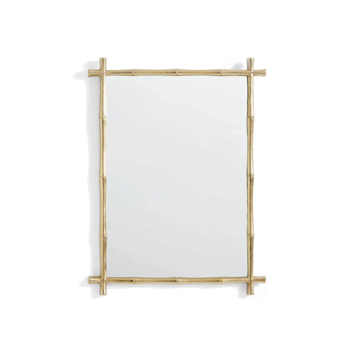 John Lewis + Matthew Williamson Bamboo Rectangular Metal Wall Mirror, 80 x 60cm, Gold – image 1