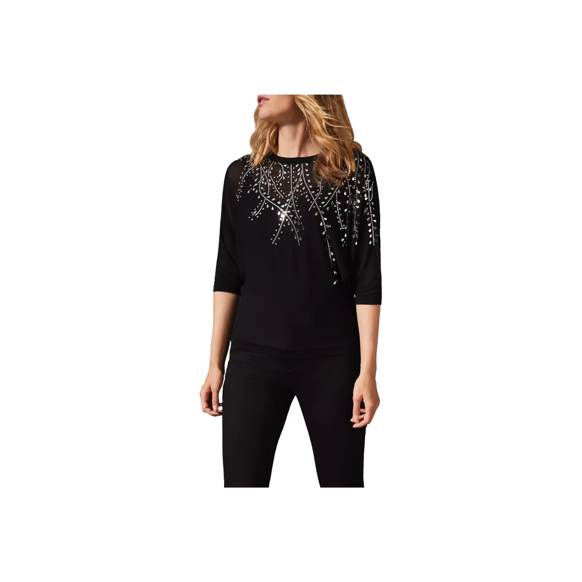 Phase Eight Mazy Mirror Knit, Black – image 1