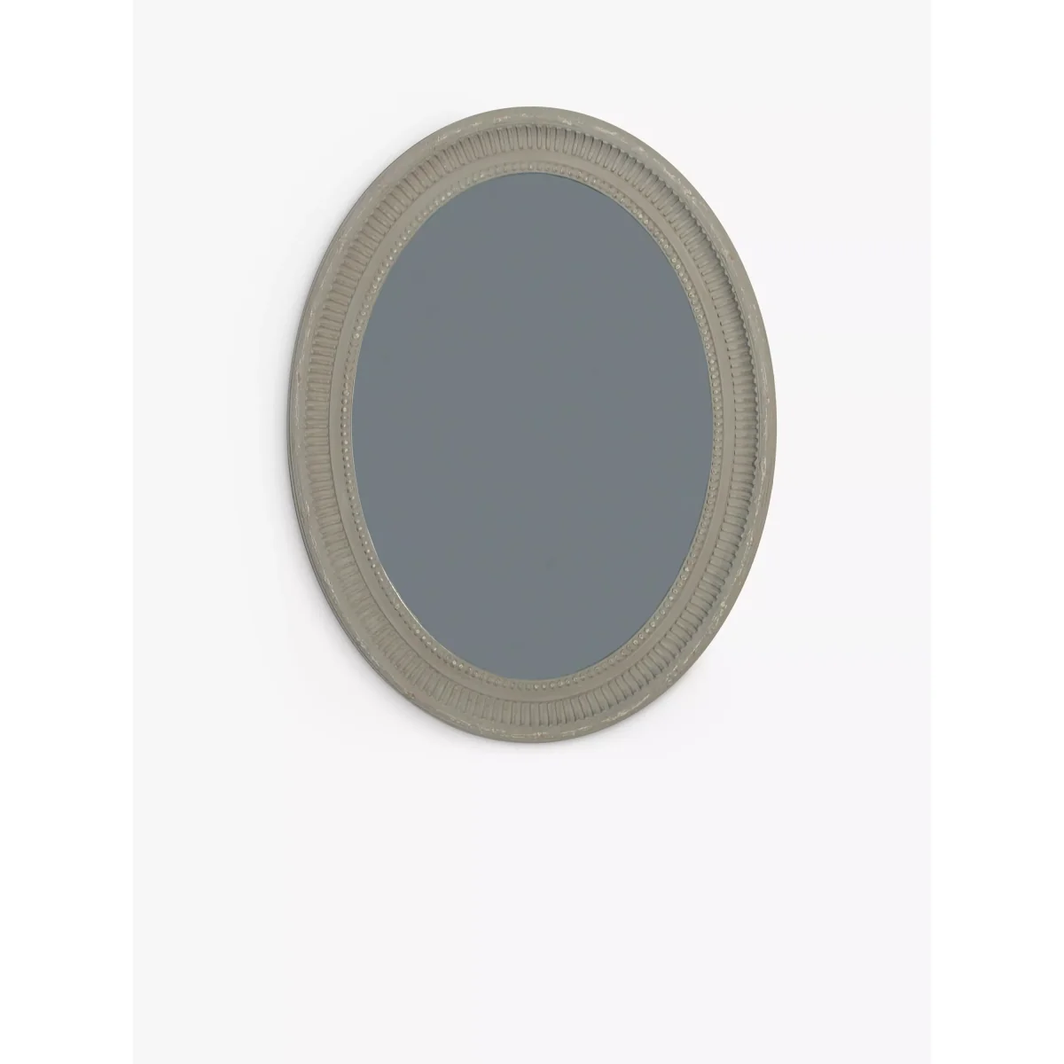 One.World Wilton Oval Wood Wall Mirror, 86 x 66cm, Grey – image 2