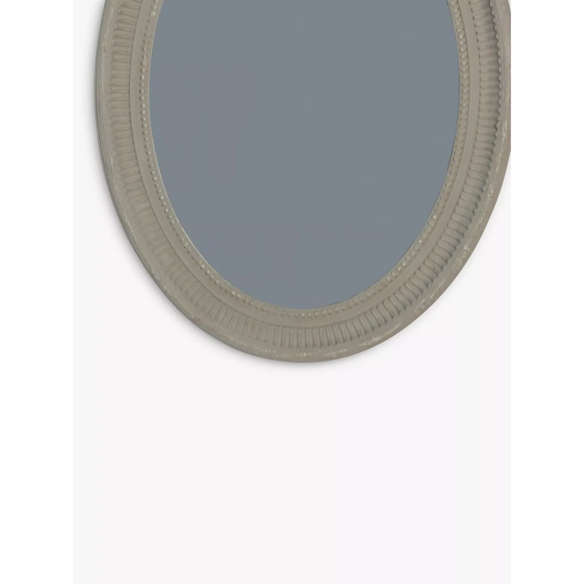 One.World Wilton Oval Wood Wall Mirror, 86 x 66cm, Grey – image 3