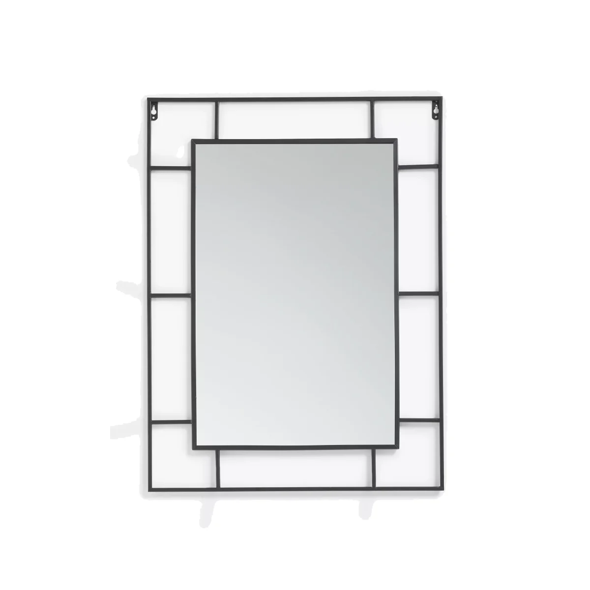 John Lewis Restoration Rectangular Metal Wall Mirror, 75cm, Black – image 1