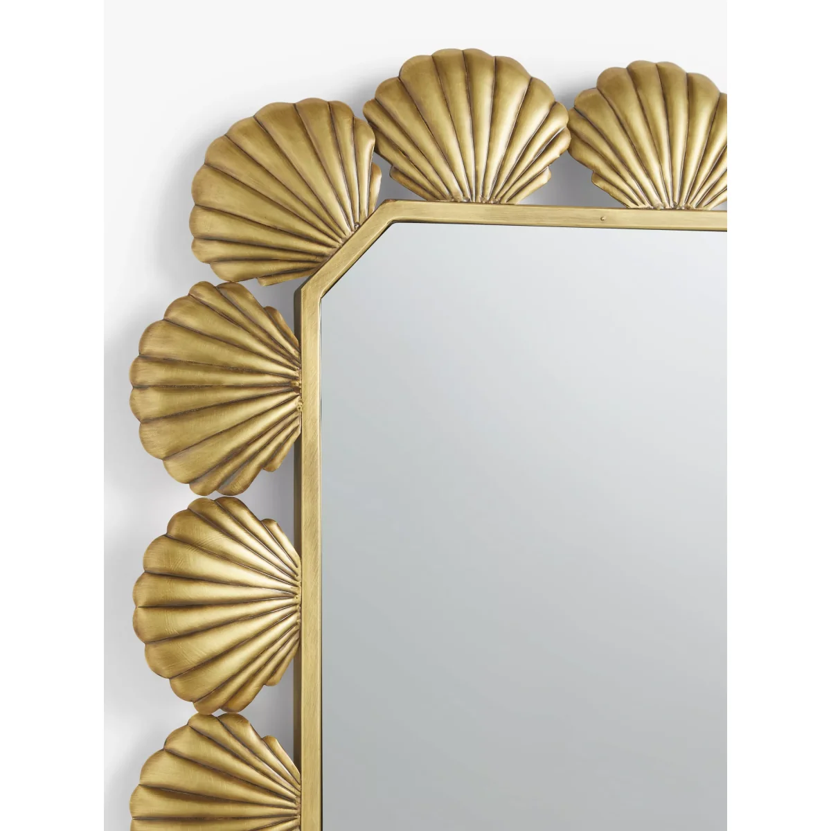 John Lewis + Matthew Williamson Scallop Shell Rectangular Metal Wall Mirror, 72 x 58cm, Gold – image 3