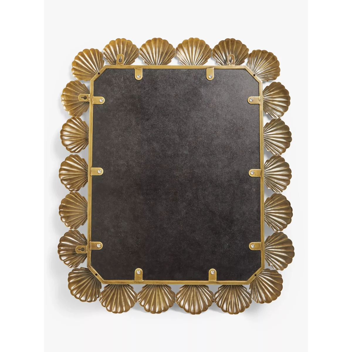 John Lewis + Matthew Williamson Scallop Shell Rectangular Metal Wall Mirror, 72 x 58cm, Gold – image 4